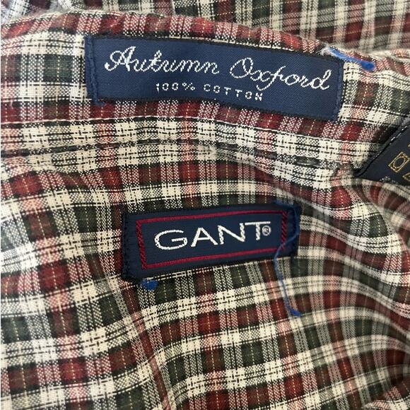 Gant Autumn Oxford Mens Shirt XL Plaid Muted Tone Cotton Button Up Office Casual - Picture 2 of 13
